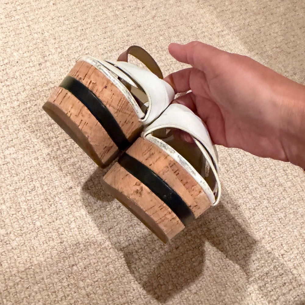 MICHAEL KORS CORK LEATHER PLATFORMS - Picture 5 of 9